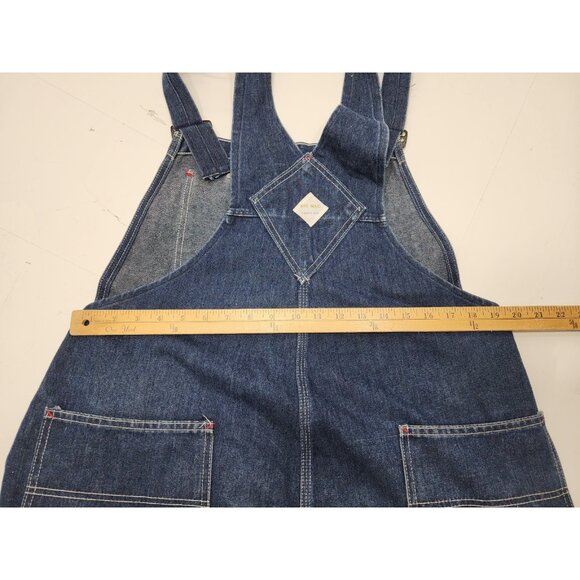 Big Mac Bib Mens Overalls Denim Square Bak Button Fly USA Made 42-44 x 32" - Picture 8 of 11